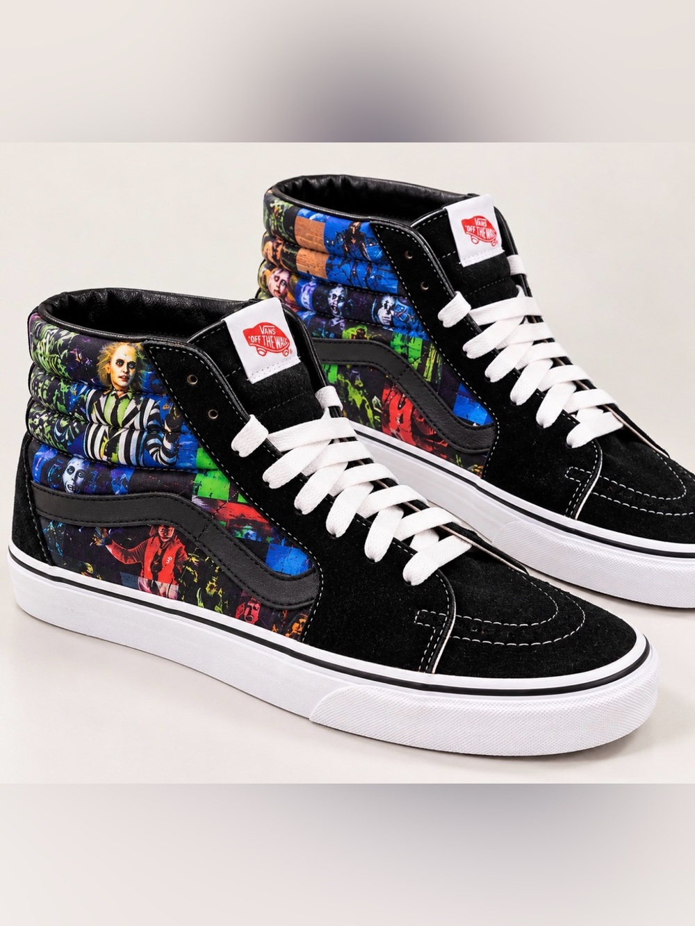 Vans Customs Beetlejuice SK-8-Hi High Top Sneakers Men7 Women 8.5 Style Tag Goth
